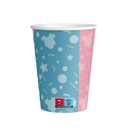 Kubki ujawniające płeć 9cm 8szt.