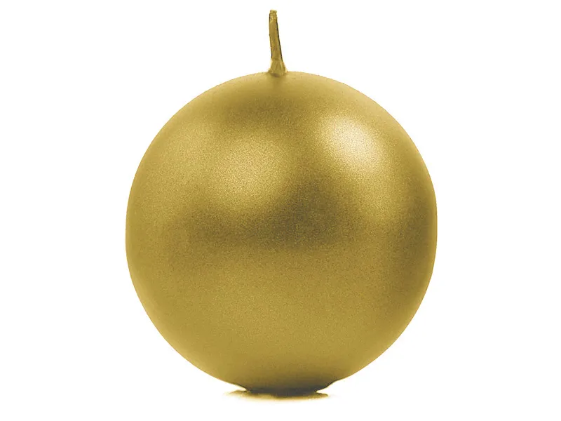 Świece Globe Gold Metallic 8cm 6szt
