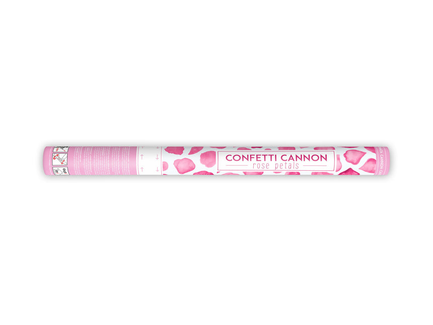Konfetti Cannon różowe płatki róż 60 cm