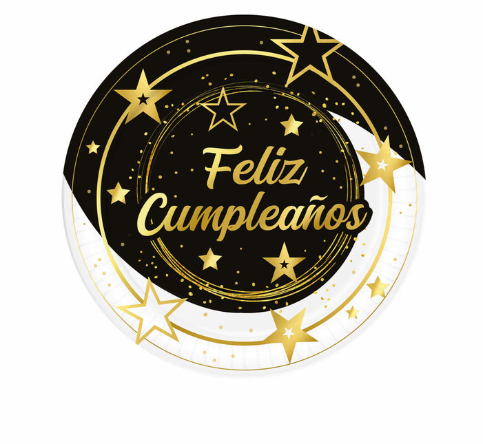 Feliz Cumpleanos Talerze 23cm 6szt