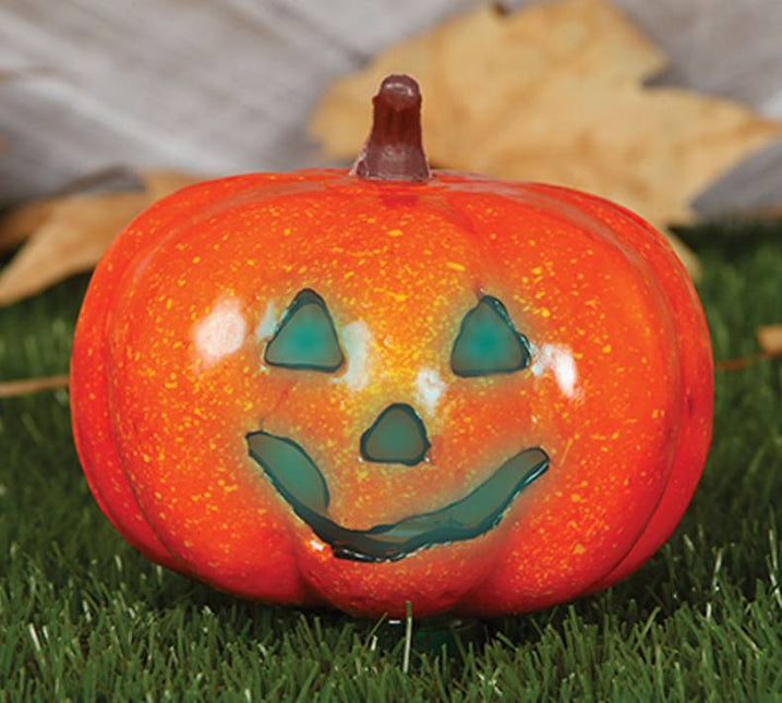 Halloweenowa dynia ze światełkiem 16 cm