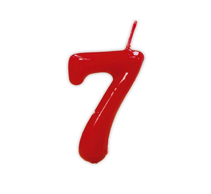Czerwona świeczka 7 lat 5,5 cm