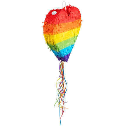 Tęczowa Pinata Serce 37cm