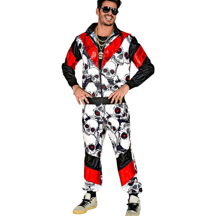 Halloweenowy dres z wadliwymi czaszkami