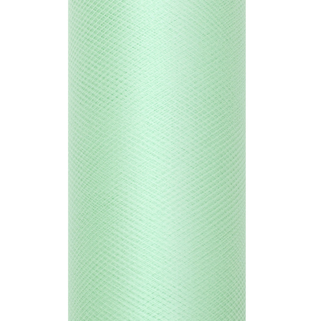 Miętowy zielony tiul w rolce 15cm 9m