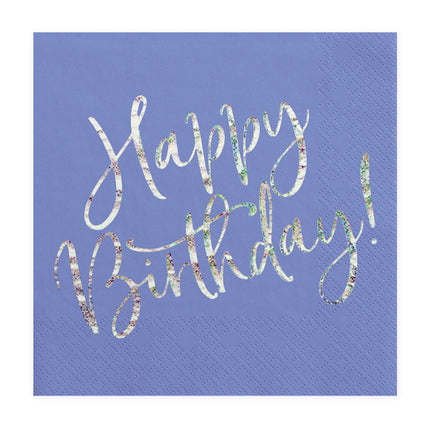 Serwetki Happy Birthday Blue 33cm 20szt
