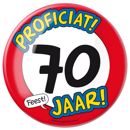Przycisk 70 lat Znak drogowy 10,2 cm