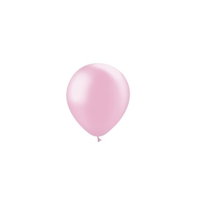 Balony jasnoróżowe metaliczne 13 cm 100 szt.