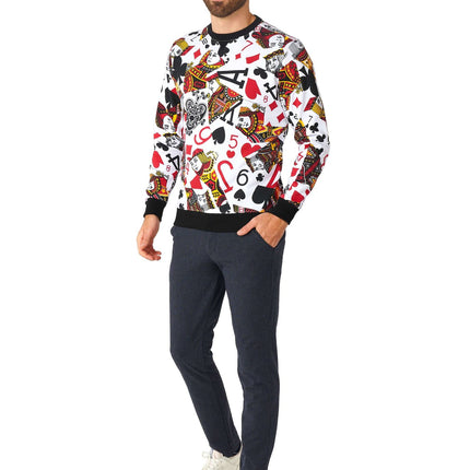 Męski sweter w karty do gry Casino <tc>OppoSuits</tc>