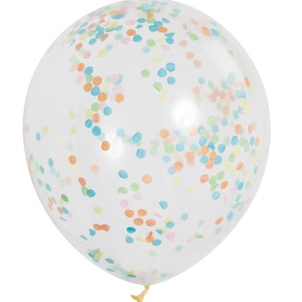 Kolorowe balony konfetti 30,5 cm 6 szt.