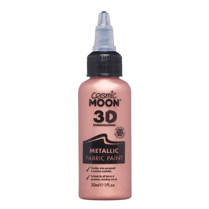 Metaliczna farba do tkanin Cosmic Moon Rose Gold 30ml
