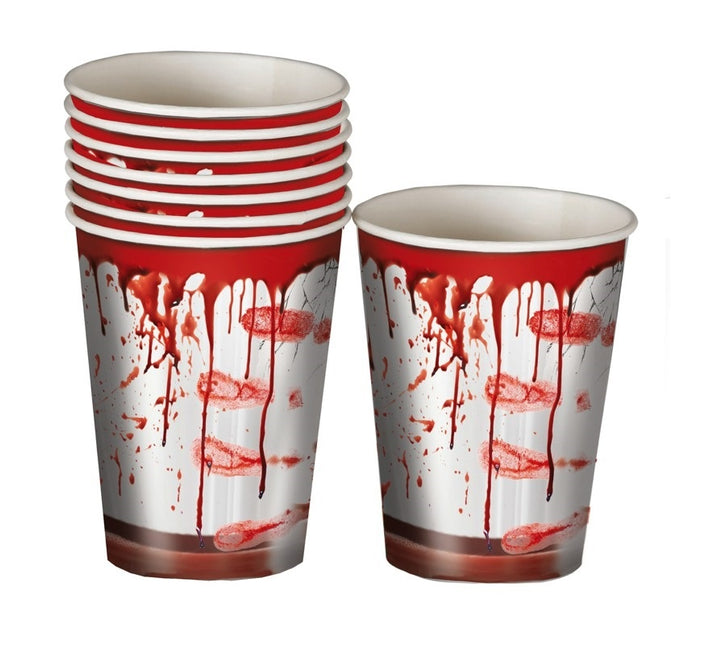 Halloweenowe kubki na krew 200ml 6szt