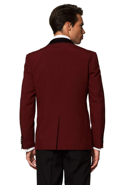 Bordowo-czerwony smoking męski <tc>OppoSuits</tc>