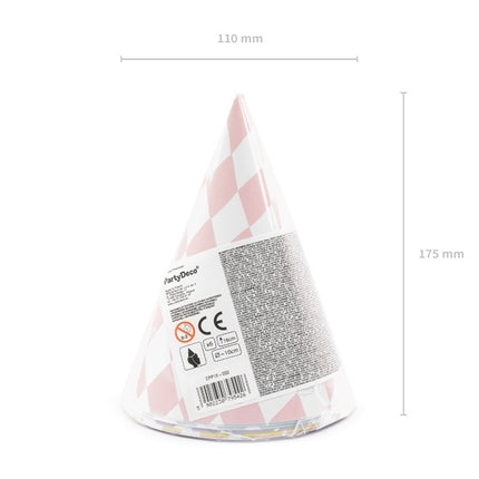 Kapelusze imprezowe kolorowe 10cm 6szt