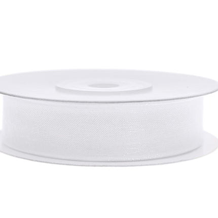 Wstążka szyfonowa biała 12 mm 25 m