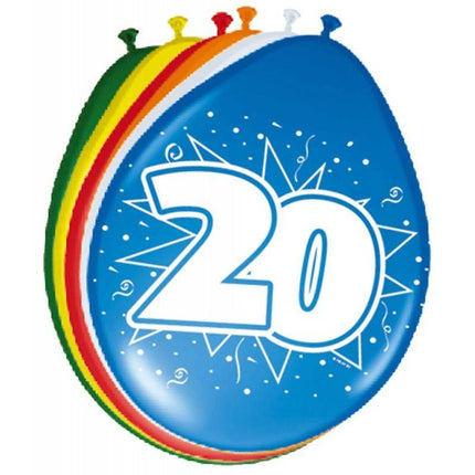 Balony 20 lat 30cm 8szt