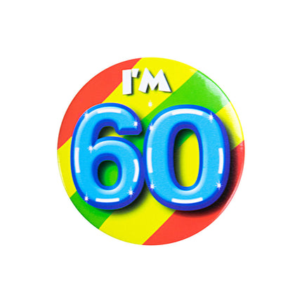 I'm 60 Button 60 Years 5,5 cm