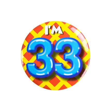 Jestem 33 Button 33 Years 5.5cm
