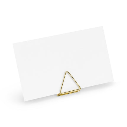 Trójkątne złote etui na wizytówki 2,3 cm 10 szt.