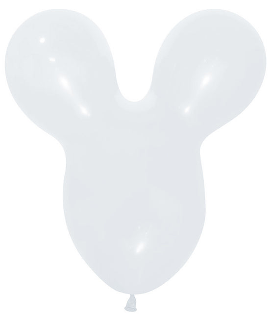 Balony Głowa Myszy Biały 25szt
