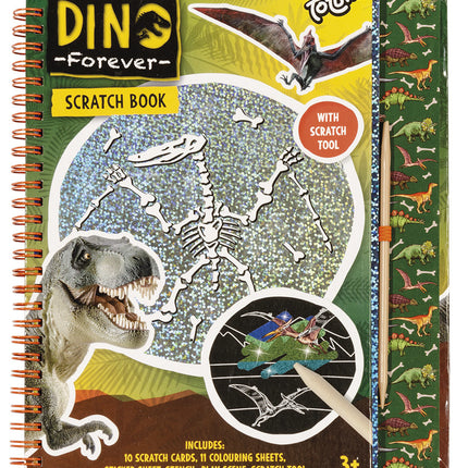 Książka z rysunkami dinozaurów