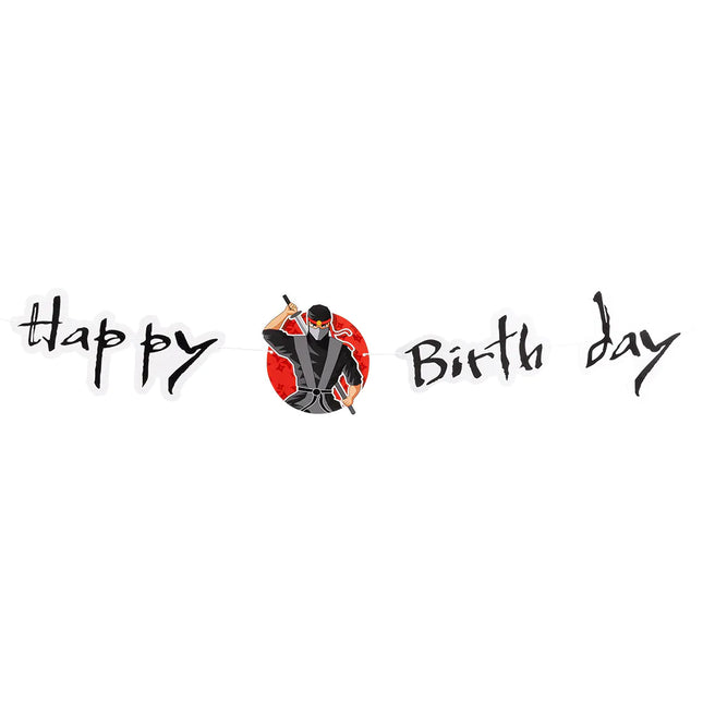 Girlanda z literkami Ninja Happy Birthday 1,2 m