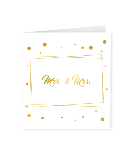 Karta Mrs & Mrs Gold White 15cm