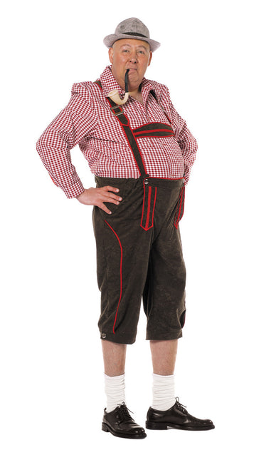 Lederhosen Black Red Men