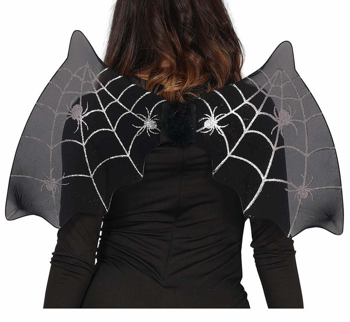Czarne skrzydła nietoperza na Halloween 60 cm
