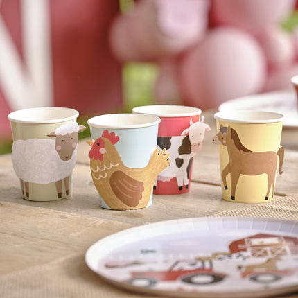 Kubki Zwierzęta 266ml 8szt