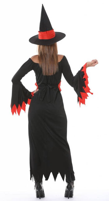 Kostium damski na Halloween Czarownica czerwony
