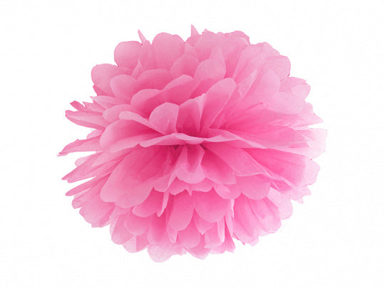 Pompon różowy 35 cm