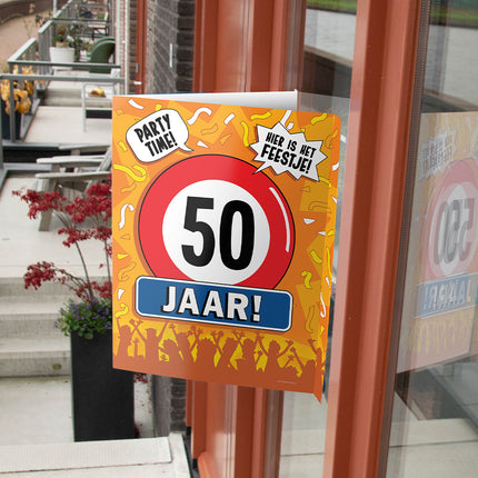 Szyld okienny 50 lat 60 cm