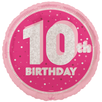 10-letni balon helowy różowy pusty