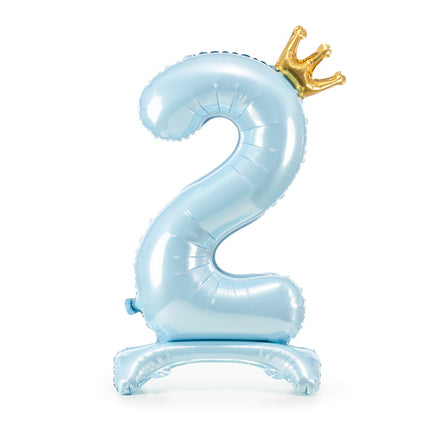 Balon foliowy figura 2 jasnoniebieski standardowy pusty 84 cm