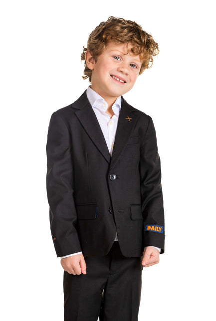 Czarny codzienny garnitur chłopca <tc>OppoSuits</tc>