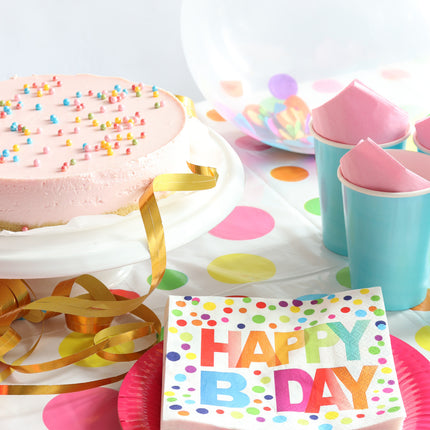 Serwetki urodzinowe Happy Birthday Dots 33cm 20szt