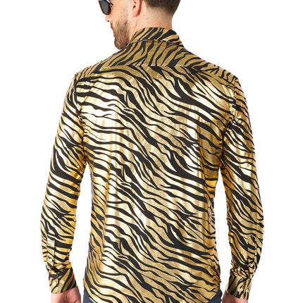 Złota koszula męska Tiger <tc>OppoSuits</tc>