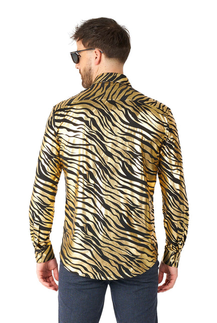 Złota koszula męska Tiger <tc>OppoSuits</tc>