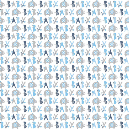 Papier do pakowania Baby Elephant Blue 1,52 m