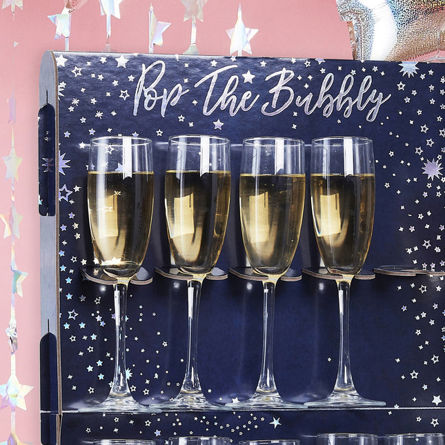 Niebieska dekoracja stołu Stojak na Prosecco 60 cm