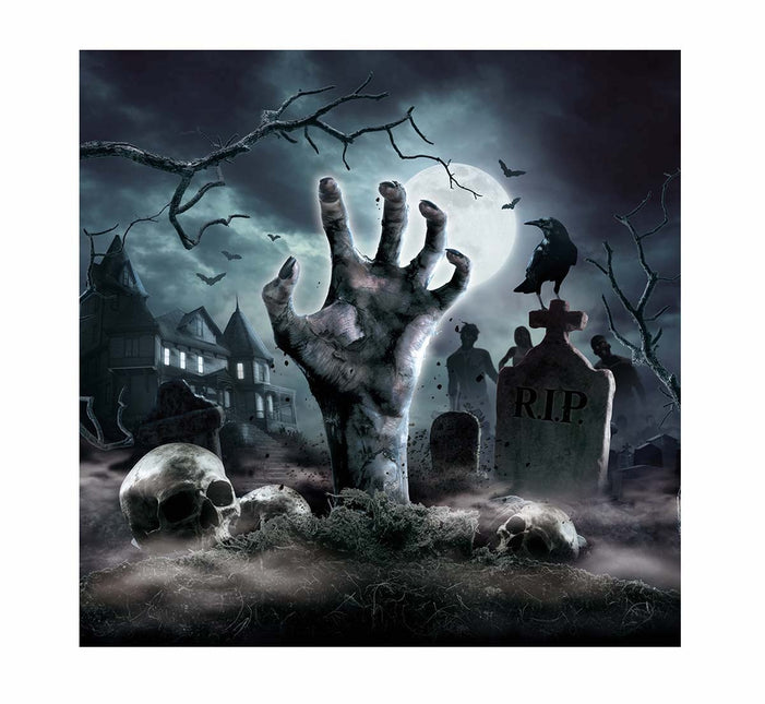 Halloweenowe serwetki cmentarne 33cm 12szt