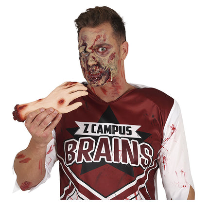 Halloweenowe sztuczne rany dłoni 25 cm