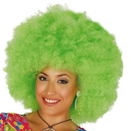 Zielona peruka afro