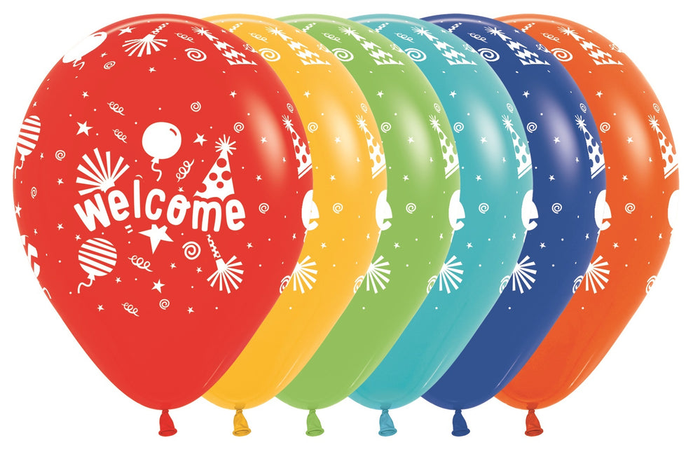 Balony Welcome Fashion Solid Mix 30cm 25szt