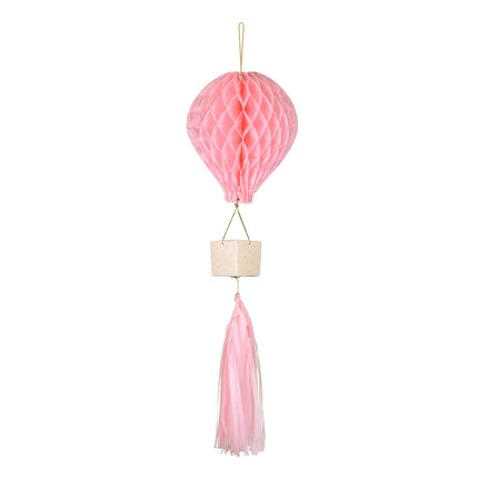 Różowy balon powietrzny o strukturze plastra miodu