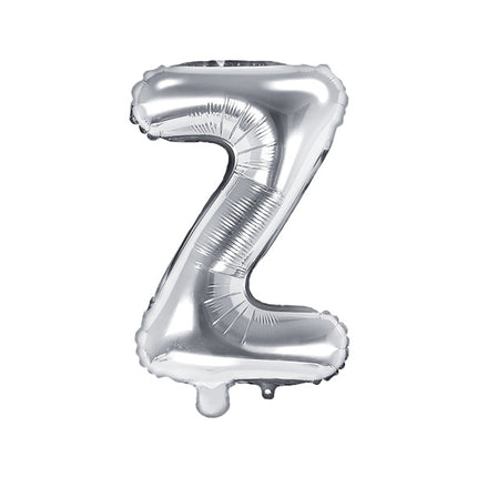 Balon foliowy litera Z srebrny pusty 35cm