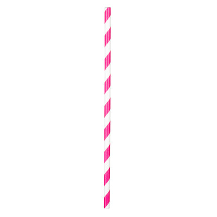 Słomki neonowe papierowe 20cm 20szt