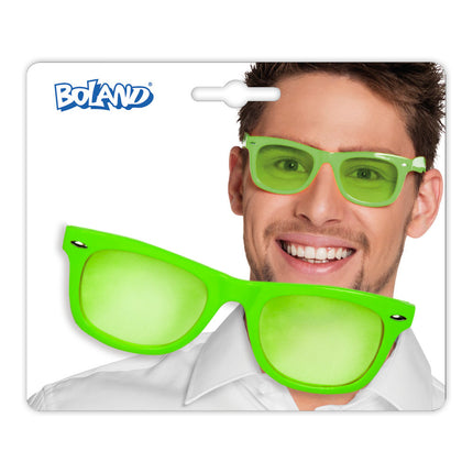 Neonowe zielone okulary imprezowe