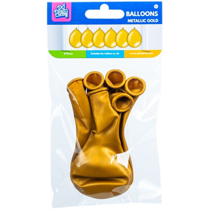 Balony złote metaliczne 30cm 6szt
